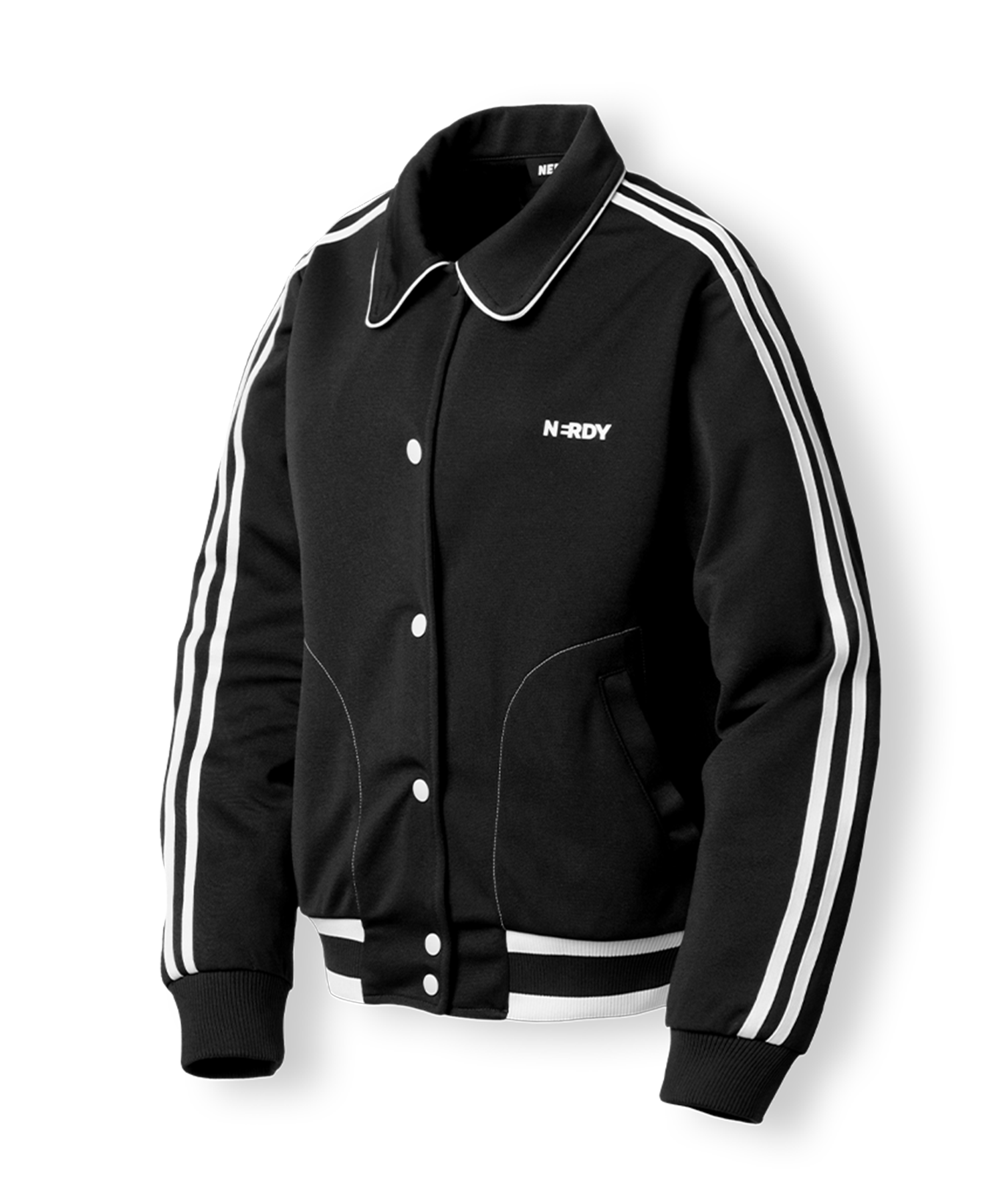 さらに100円引き◆NERDY◆VARSITY TRACK JACKET MUSINSA公式 | NERDY Varsity Track Jacket Black