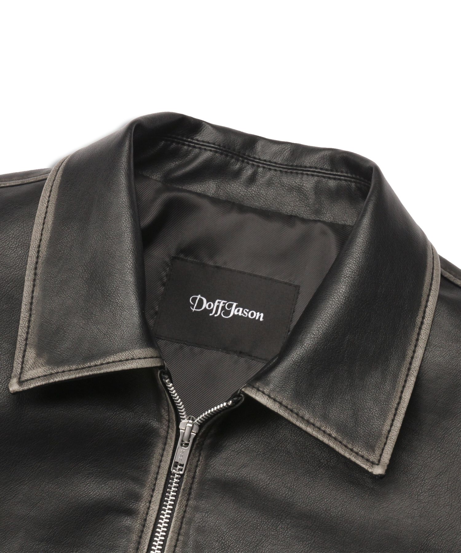 Musinsa Doff jasonレザーシップジャケット MUSINSA | DOFFJASON Loose Fit washed leather single jacket
