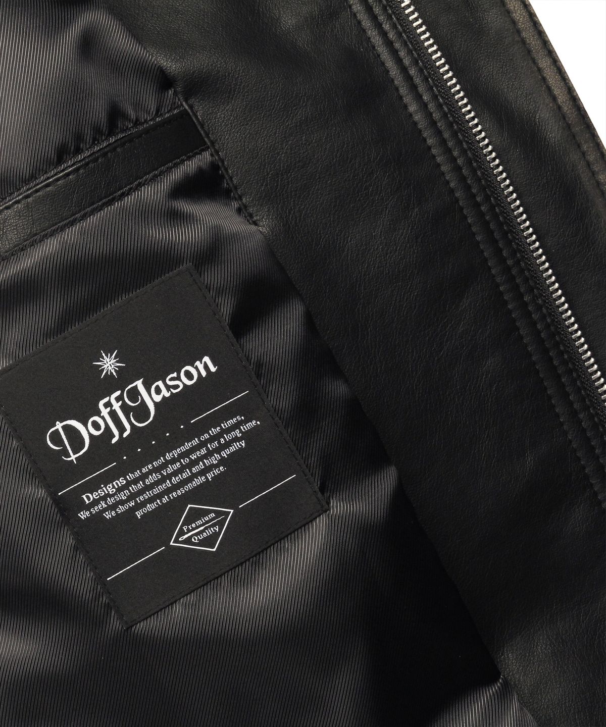도프제이슨(DOFFJASON) 워싱레더 커브드 보머 자켓