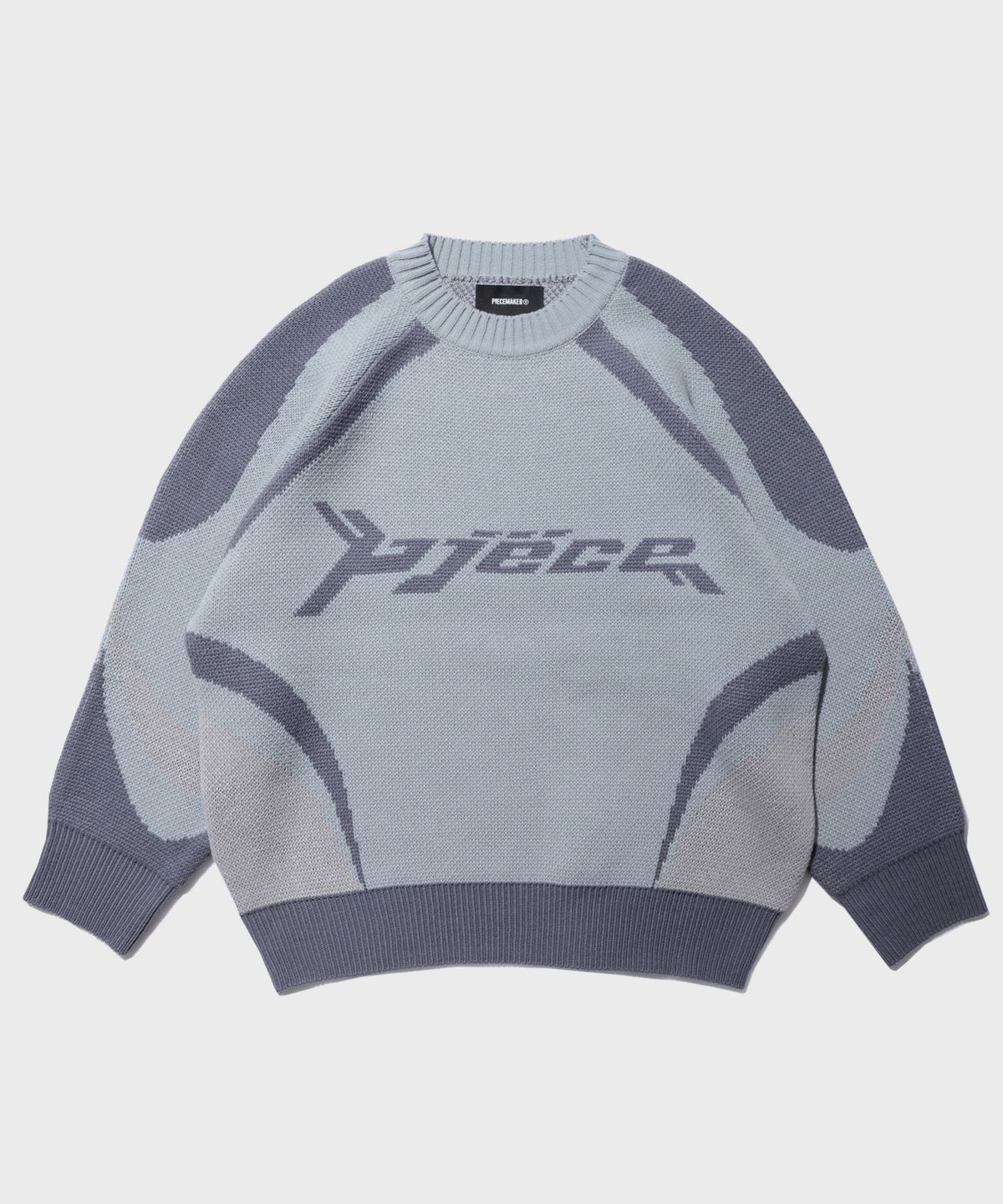 피스메이커(PIECE MAKER) PIECE RACING KNIT SWEATER (GREY)