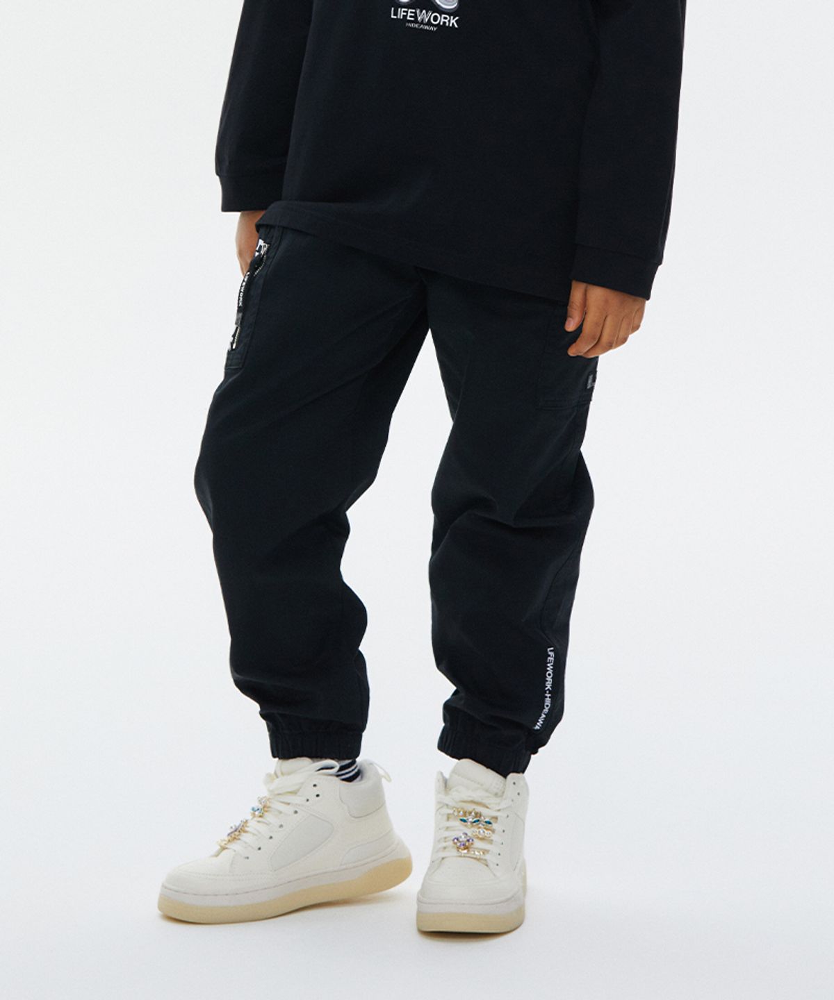 라이프워크 키즈(LIFEWORK KIDS) 키즈) 플랫 카고 조거팬츠