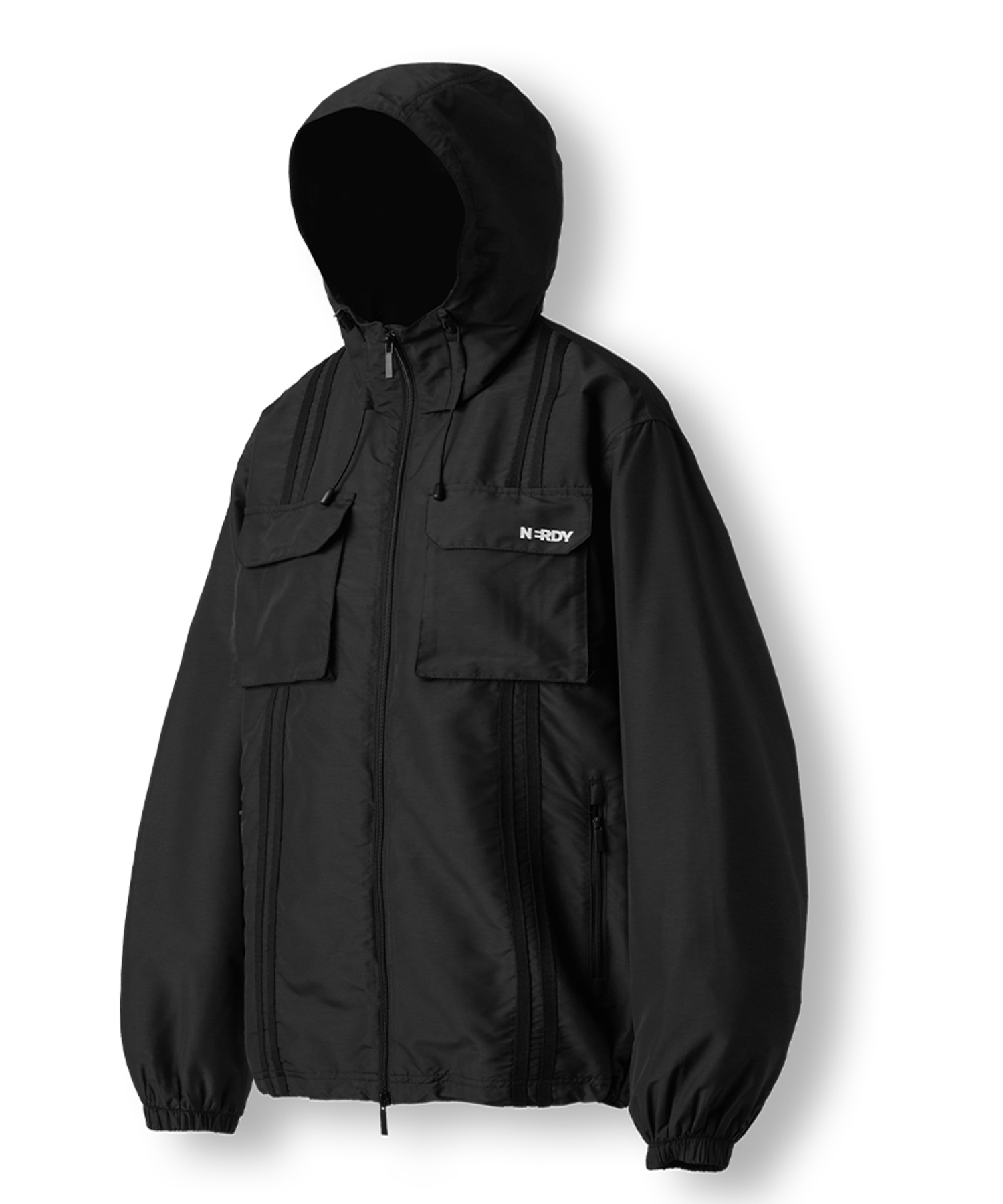 ☆NERDY☆ Double Pocket Windbreaker Jacket Black MUSINSA | NERDY Double Pocket Windbreaker Jacket Black
