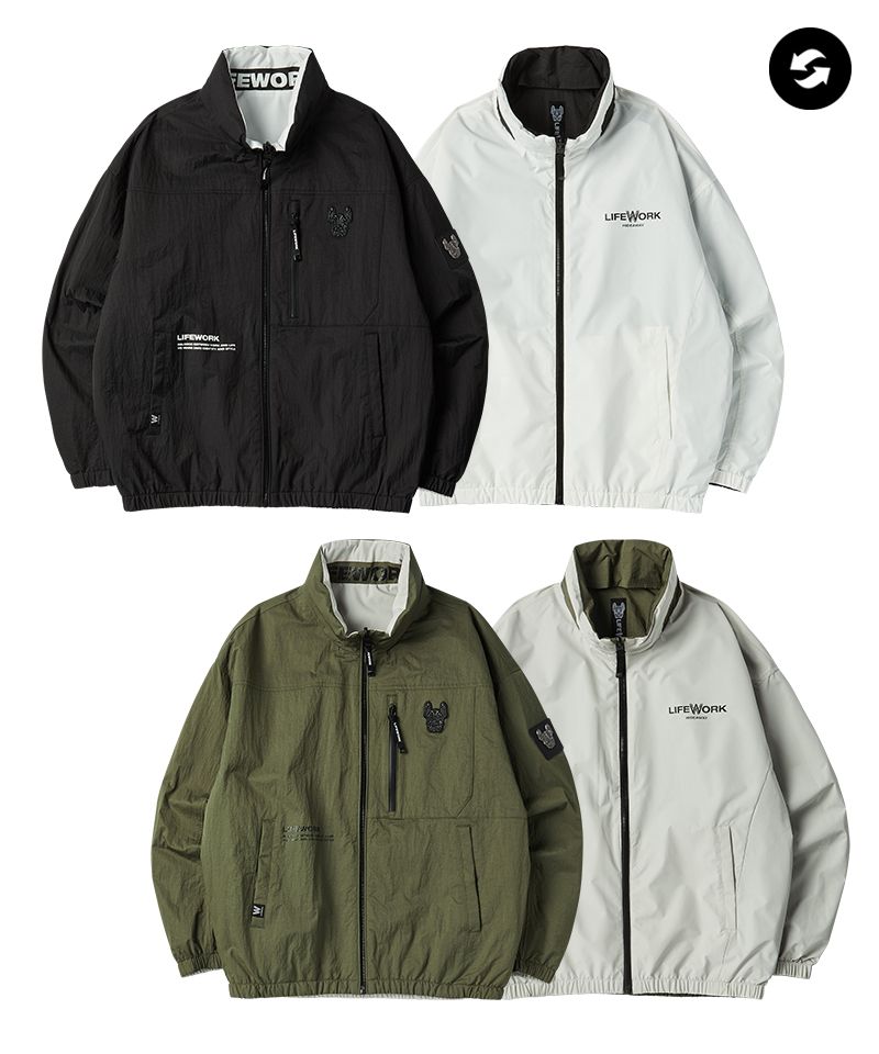 MUSINSA | LIFEWORK High-neck hood reversible jacket