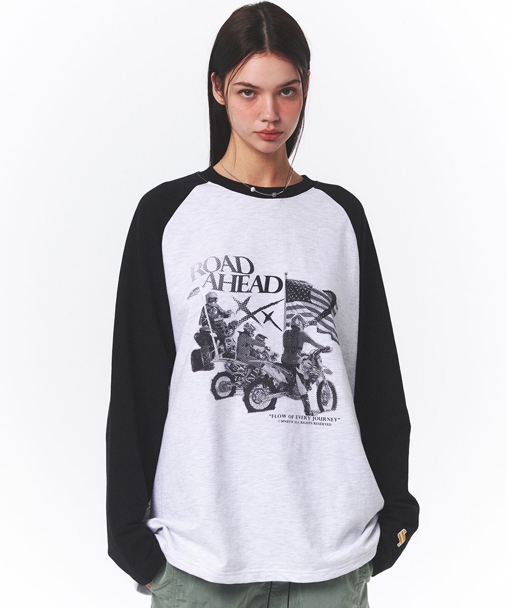 ★MAINBOOTH★Road Ahead Raglan T-shirt(DARK GRAY)★正規品 MUSINSA | MAINBOOTH Road Ahead Raglan T-shirt(DARK GRAY)