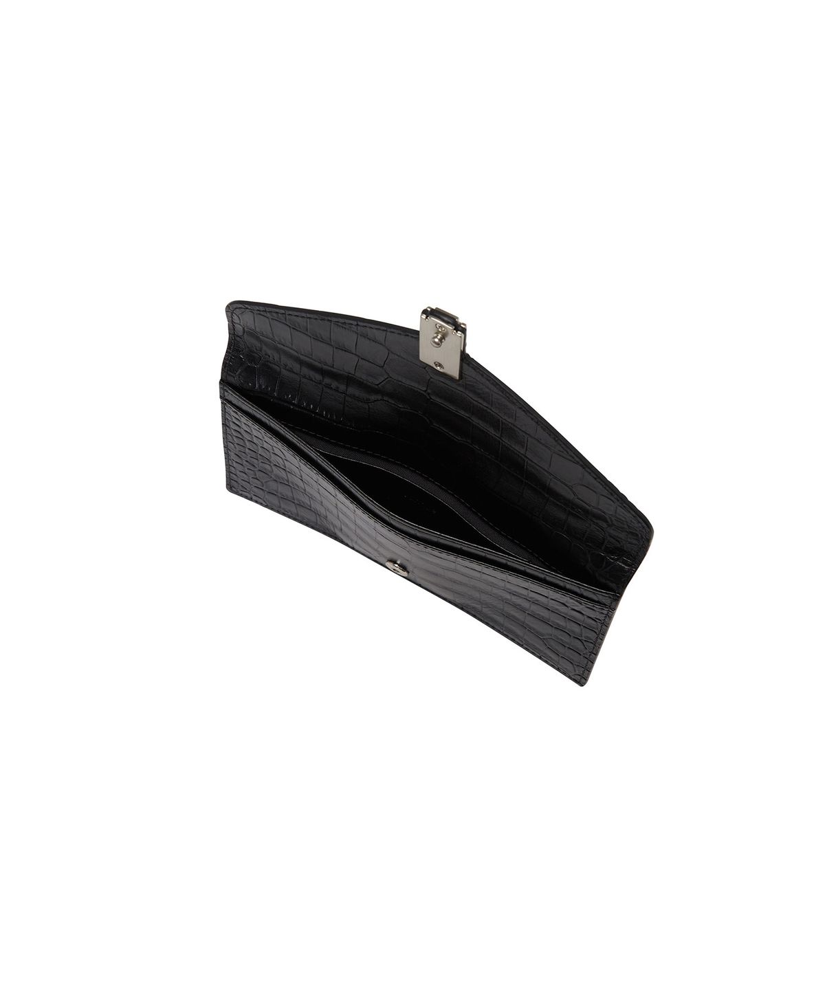 분크(VUNQUE) Occam V Long Wallet Croco (오캄 V 장지갑) Black