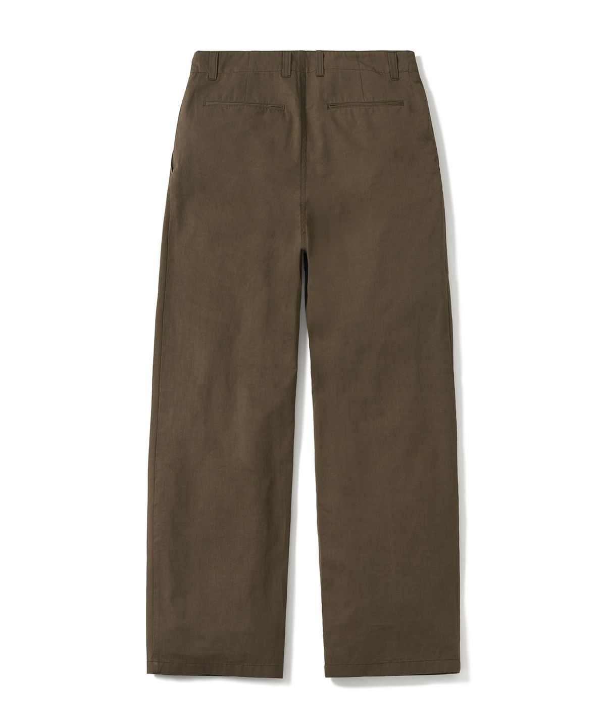 포터리(POTTERY) Two Pleated Wide Chino Pants - Brown