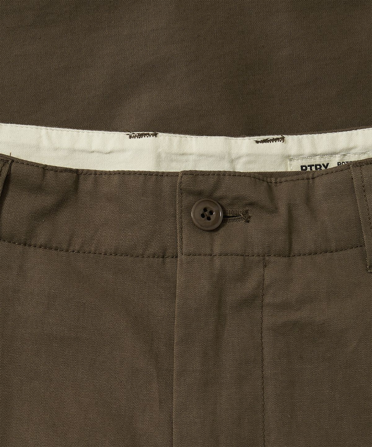 포터리(POTTERY) Two Pleated Wide Chino Pants - Brown