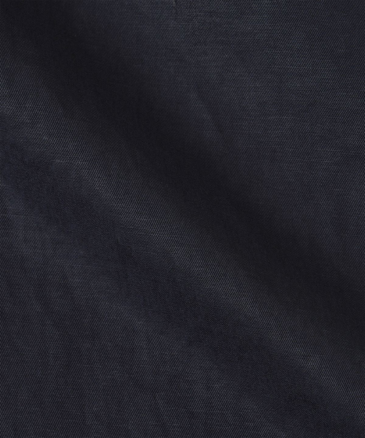 포터리(POTTERY) Two Pleated Wide Chino Pants Cotton / Linen Blend Twill Cloth Resilient Hard Finish (Navy)