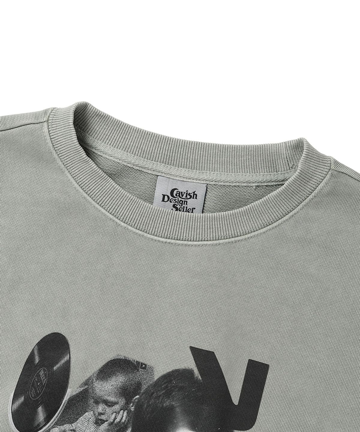 카비시(CAVISH) COLLAGE PIGMENT SWEATSHIRT GREEN(CV2DSUM462A)