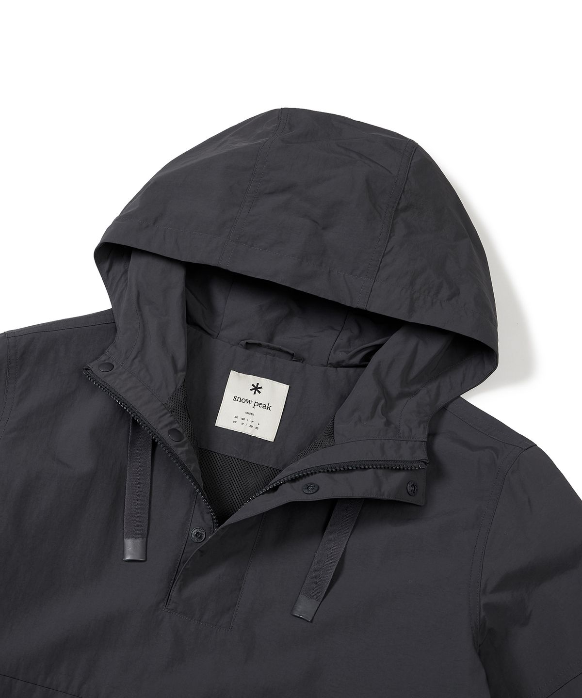스노우피크 어패럴(SNOWPEAK APPAREL) 캠플 아노락 Charcoal (S23SUCAN42)