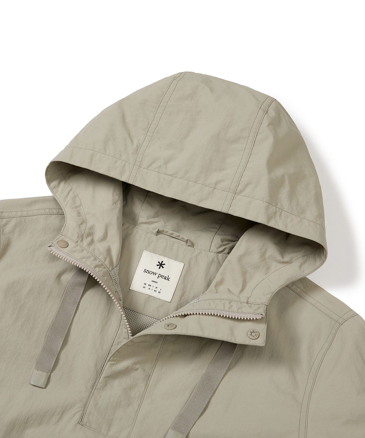 스노우피크 어패럴(SNOWPEAK APPAREL) 캠플 아노락 Teal Khaki (S23SUCAN42)