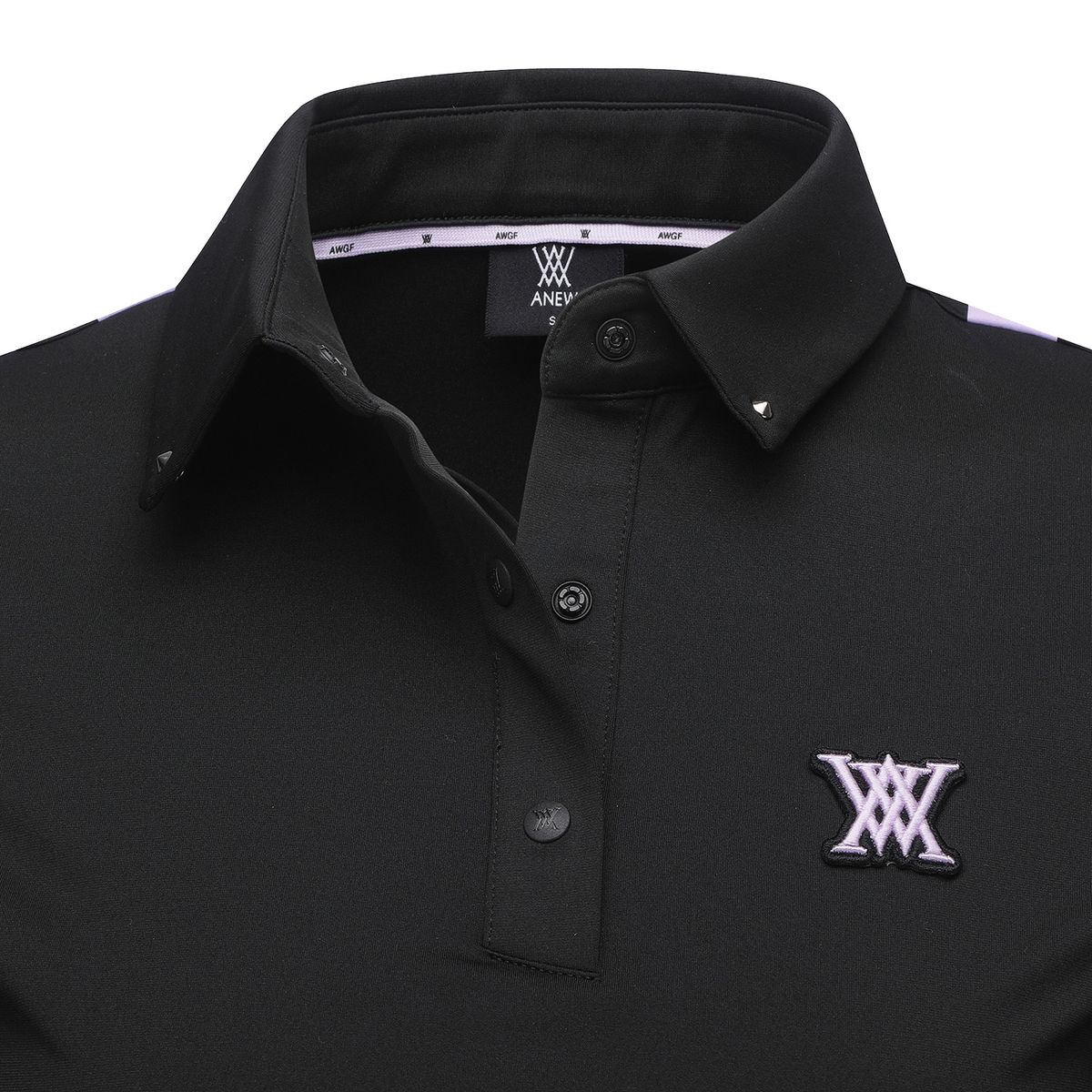 어뉴골프(ANEW GOLF) WOMEN BACK SIGNATURE LOGO LONG T-SHIRT_BK