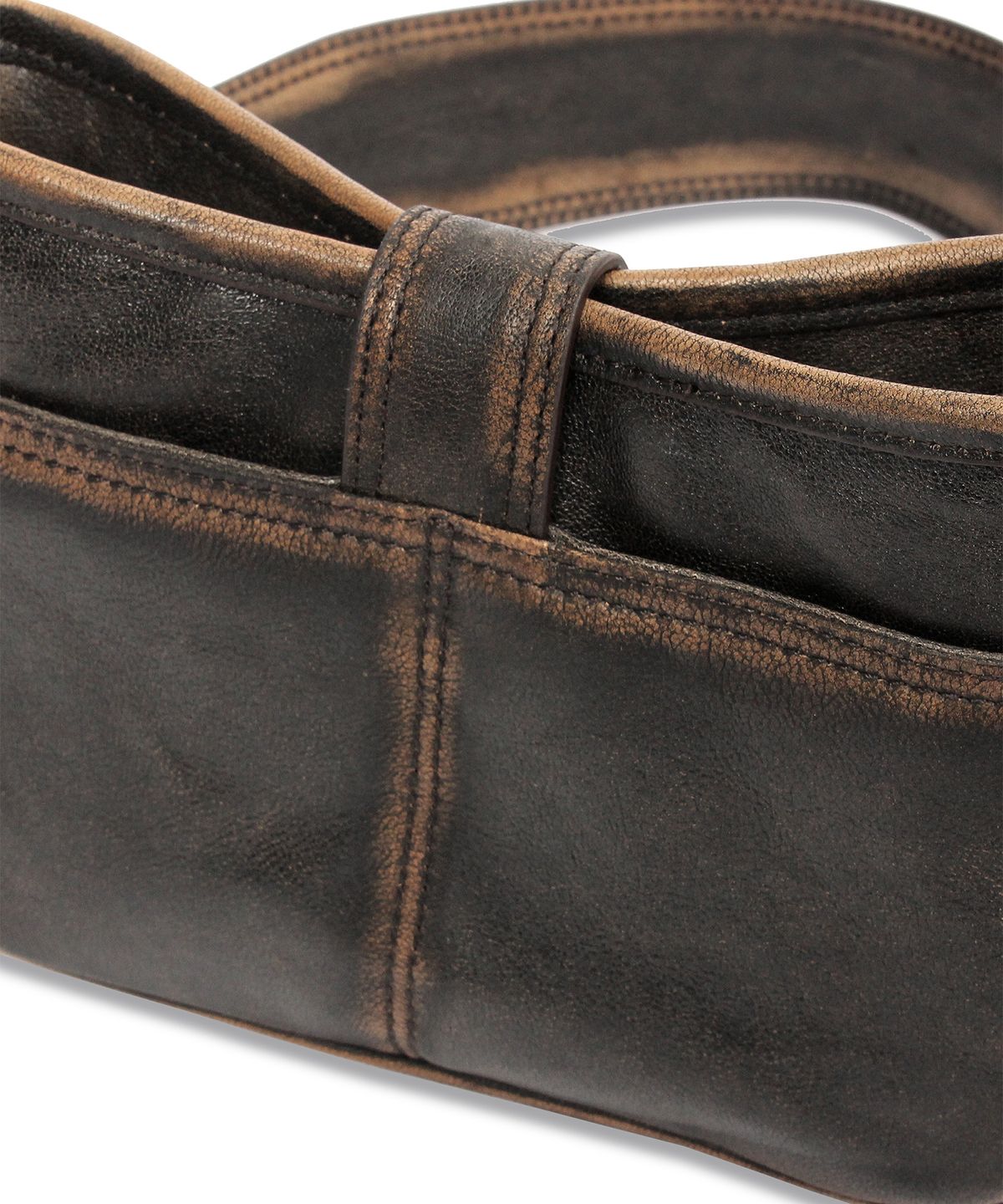 도프셉(DOFFSEPT) Lambskin Vintage Mini Hobo Bag in Brown