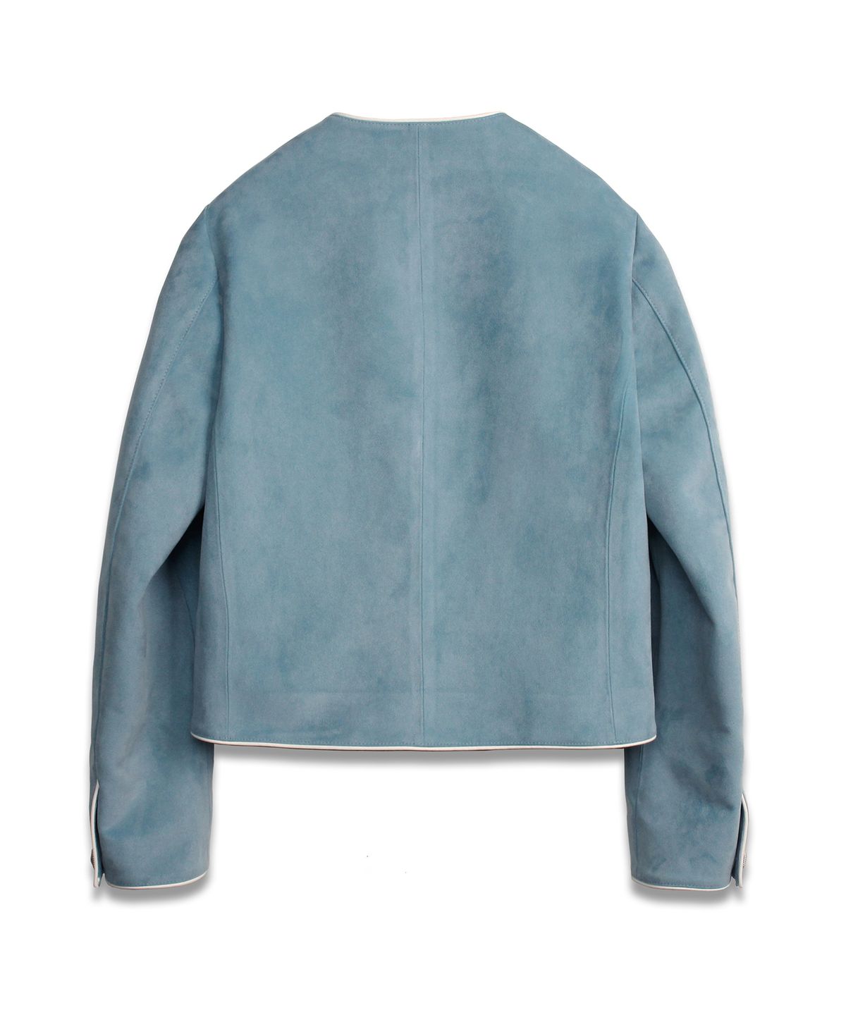 도프셉(DOFFSEPT) Suede Crop Classic Jacket in Blue