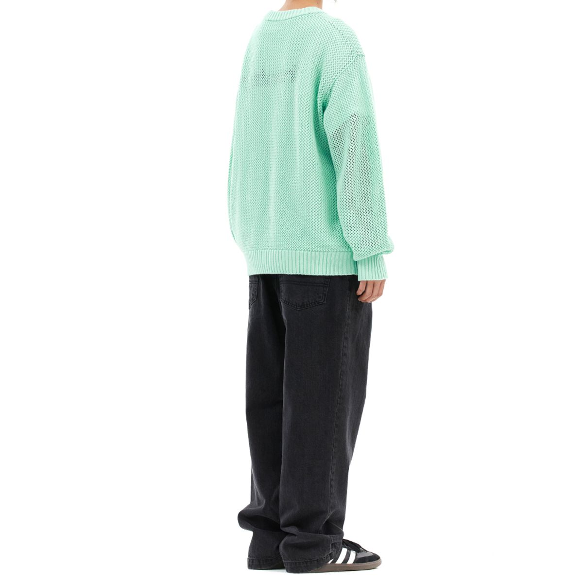 마하그리드(MAHAGRID) BASIC LOGO MESH KNIT MINT(MG2DSMK600A)