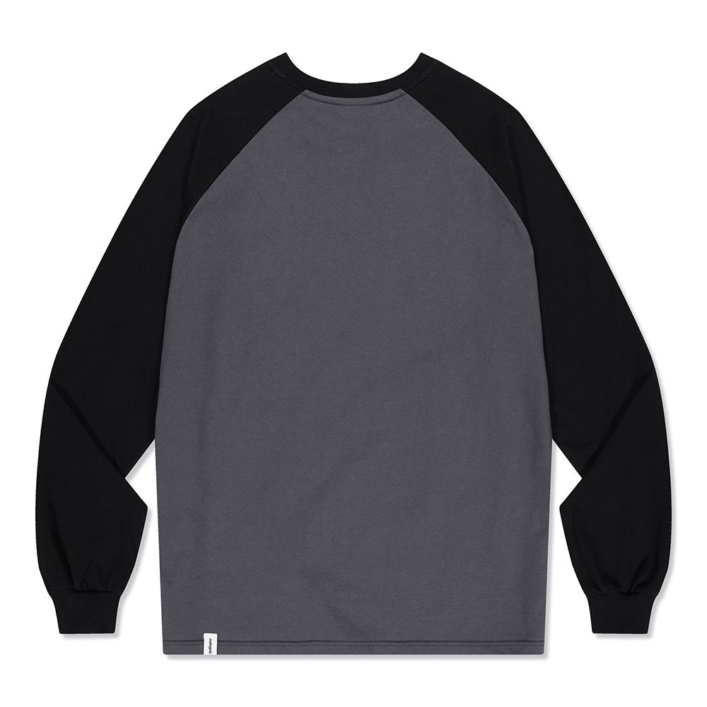 MUSINSA | MAHAGRID HAPPY SKELETON LS T-Shirt CHARCOAL