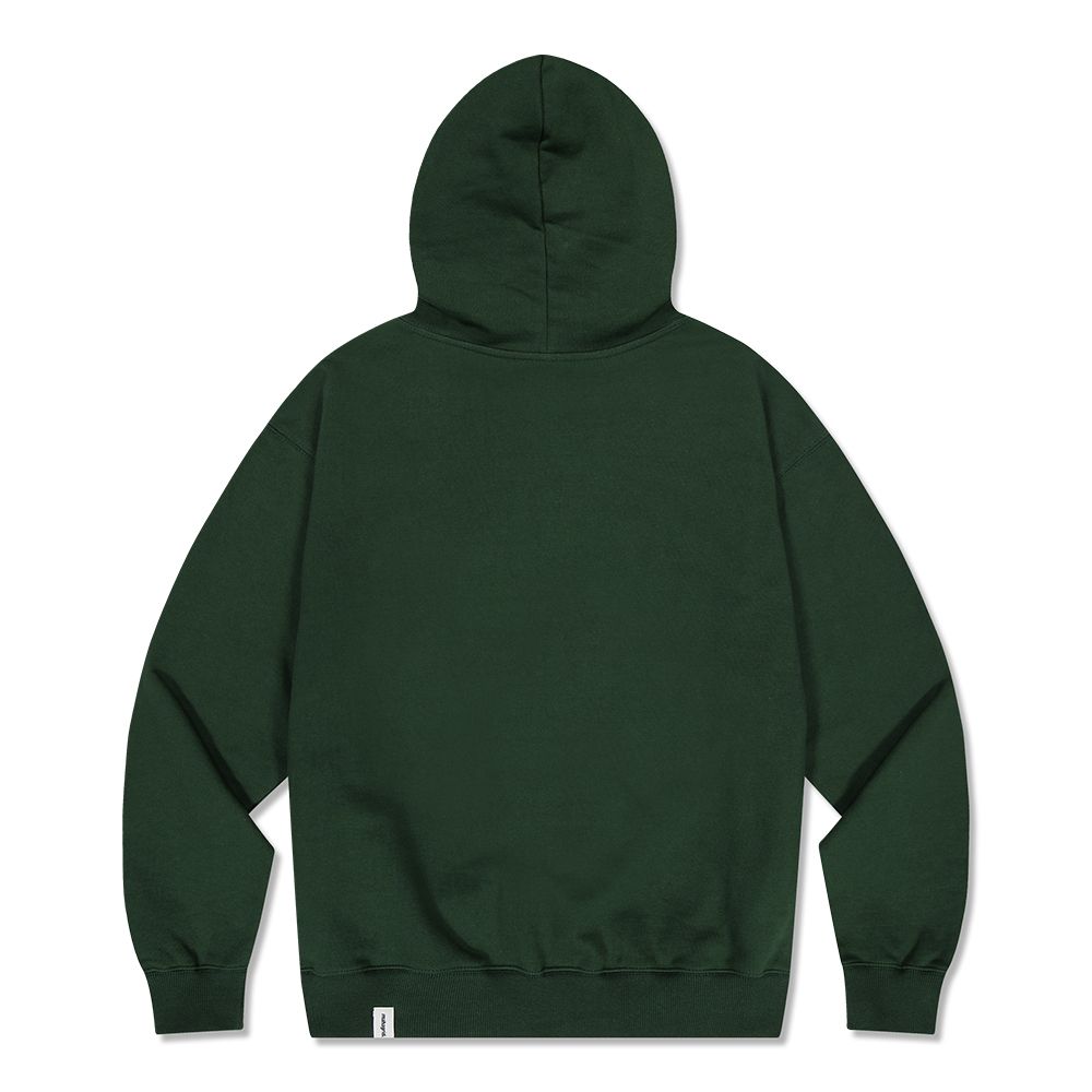 MUSINSA | MAHAGRID ROUND LOGO APPLIQUE HOODIE GREEN(MG2DSMM400A)