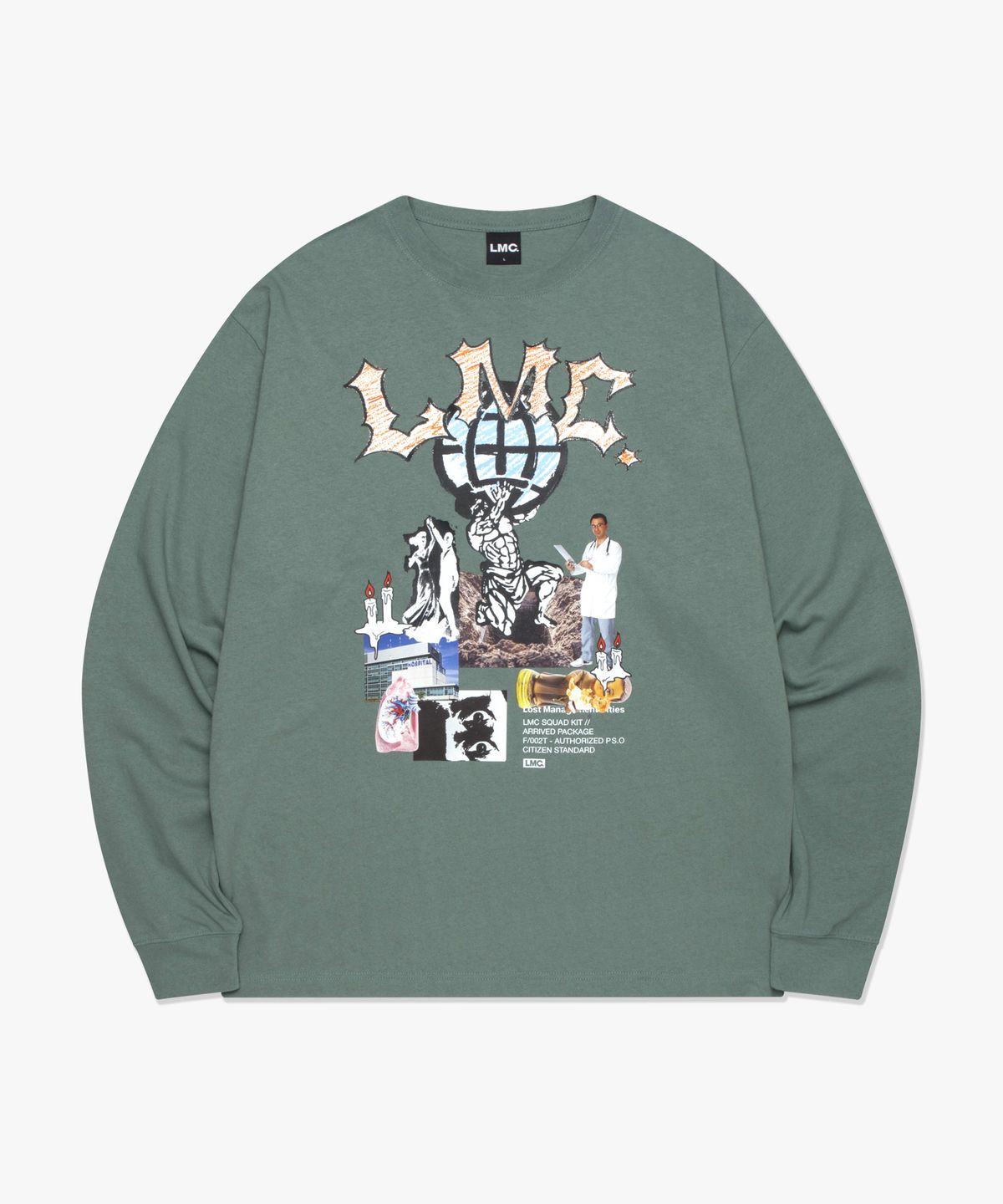엘엠씨(LMC) RISE LONG SLV TEE gray khaki