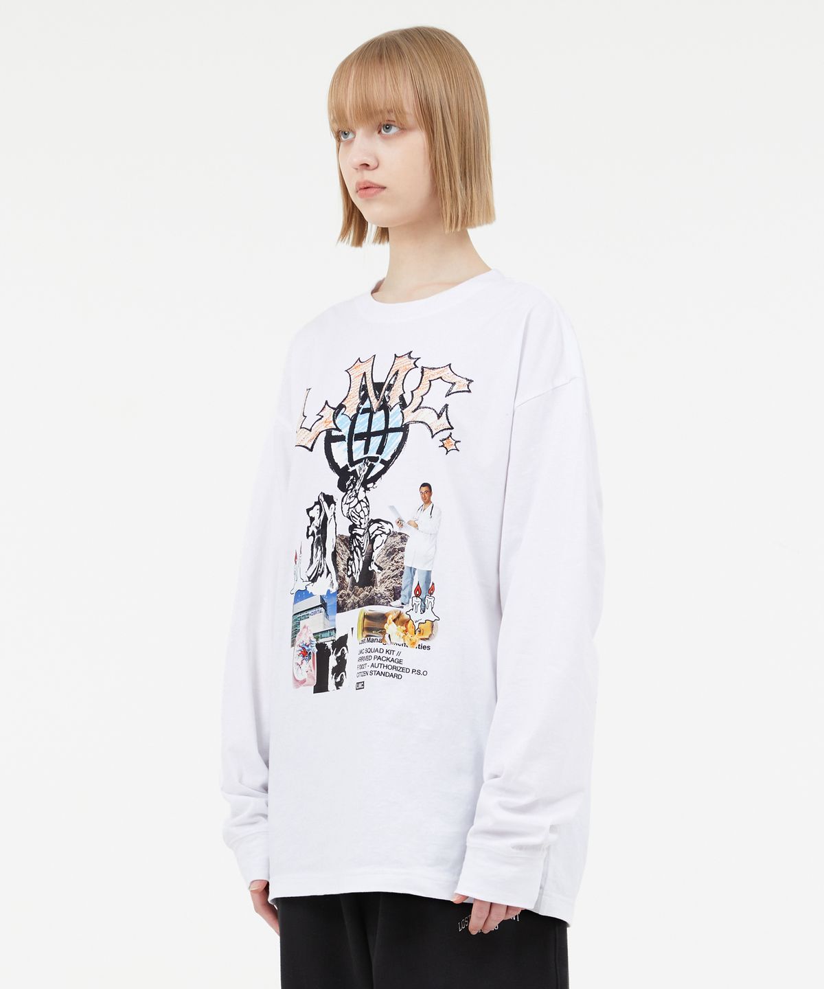 엘엠씨(LMC) RISE LONG SLV TEE white
