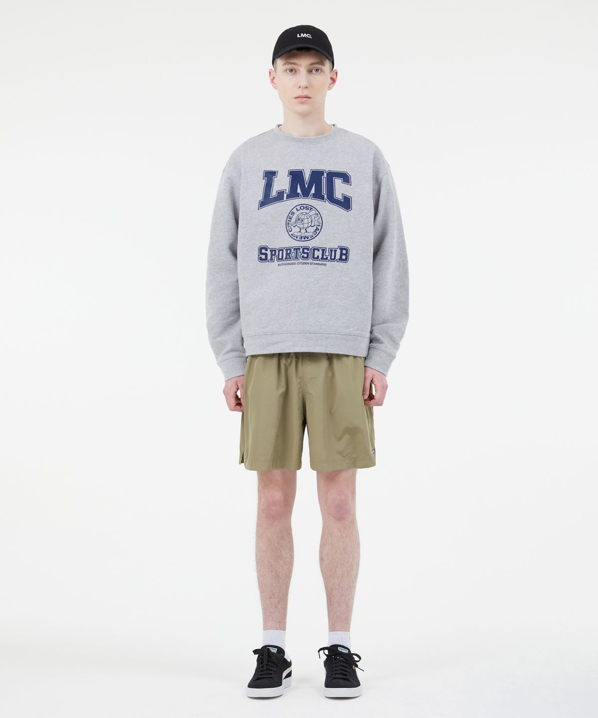 엘엠씨(LMC) EARTH MAN COLLEGE SWEATSHIRT heather gray