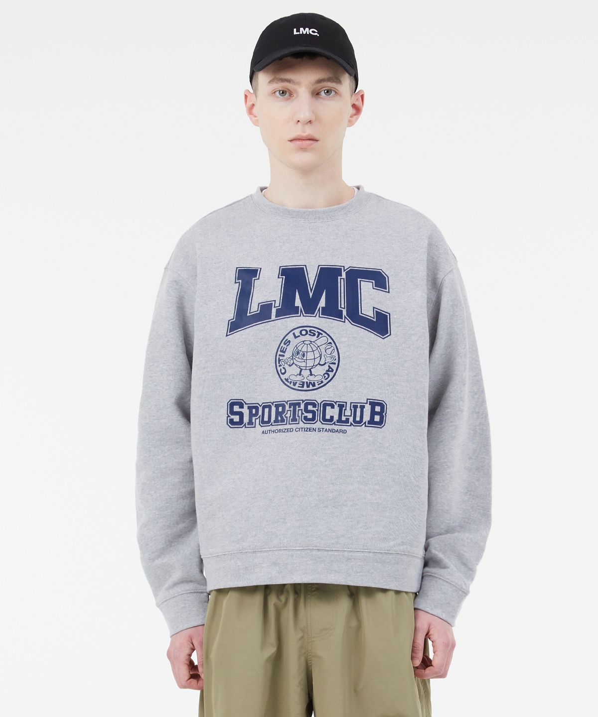 엘엠씨(LMC) EARTH MAN COLLEGE SWEATSHIRT heather gray