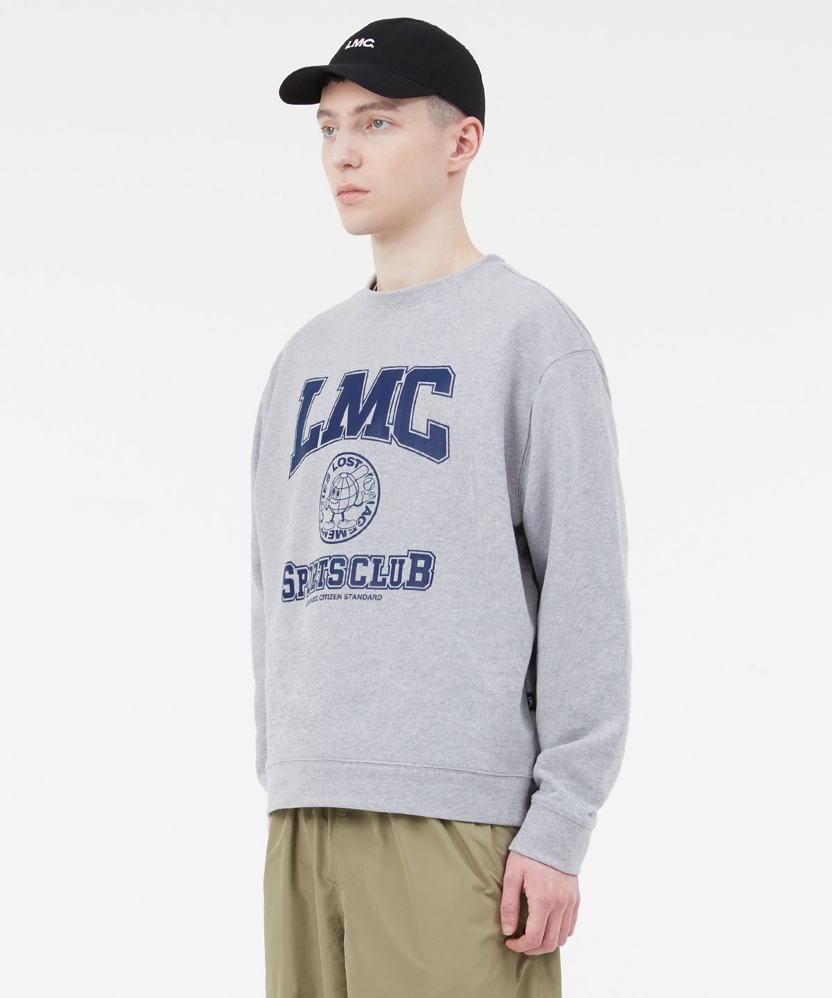 엘엠씨(LMC) EARTH MAN COLLEGE SWEATSHIRT heather gray