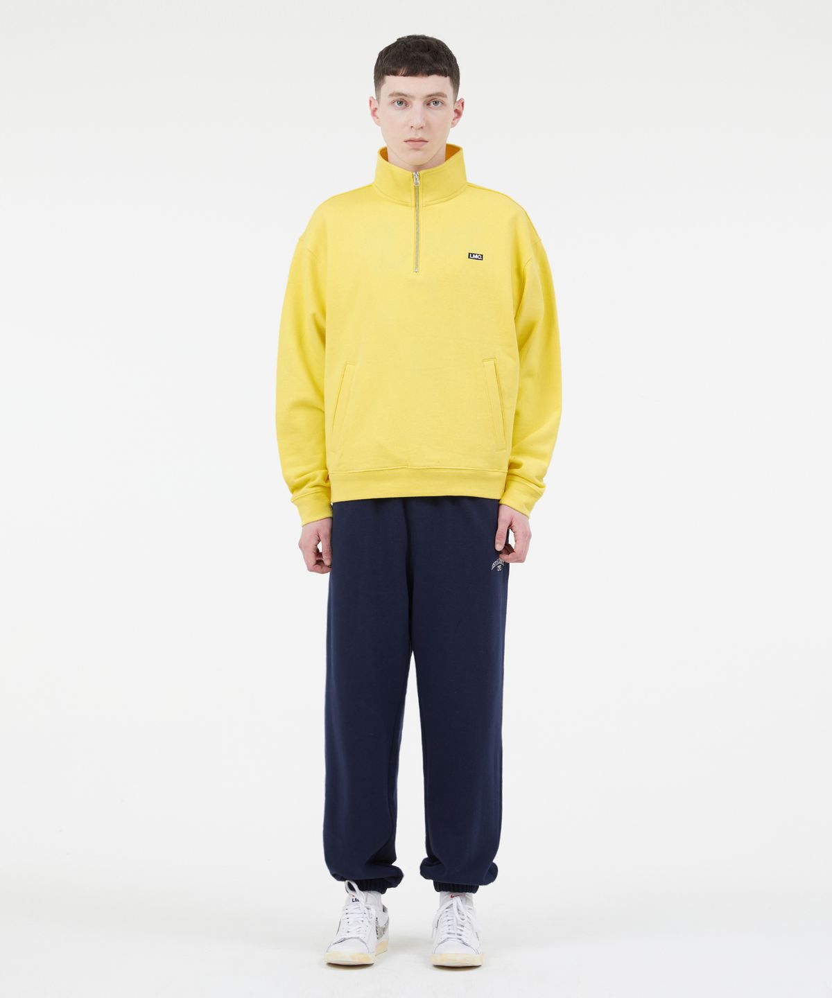 엘엠씨(LMC) BOX QUARTER ZIP SWEATSHIRT light yellow