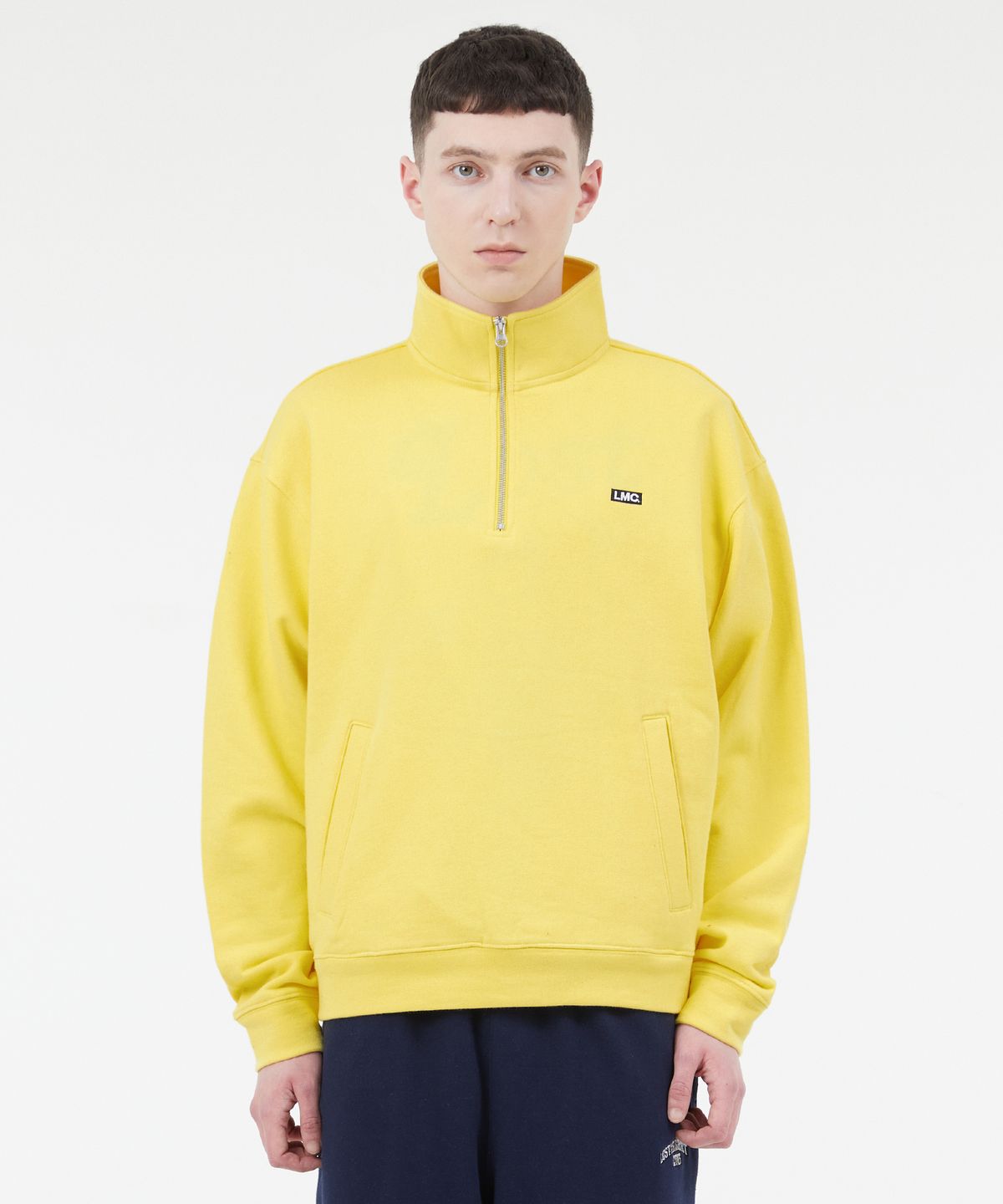 엘엠씨(LMC) BOX QUARTER ZIP SWEATSHIRT light yellow