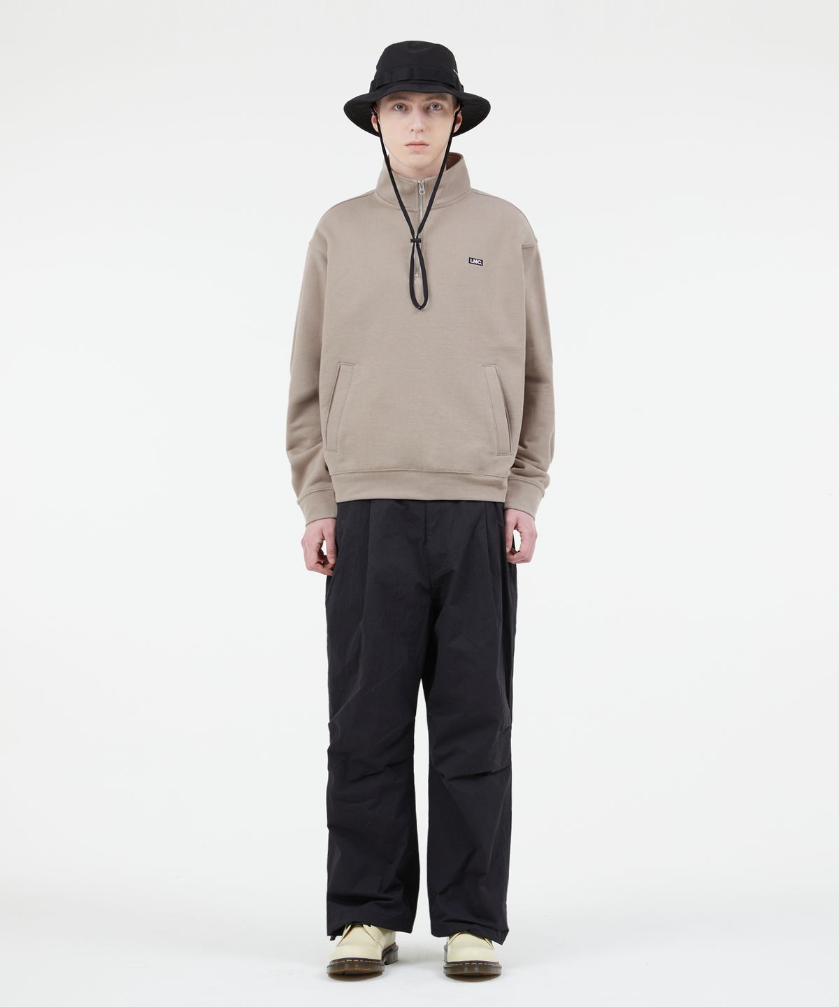 엘엠씨(LMC) BOX QUARTER ZIP SWEATSHIRT sand
