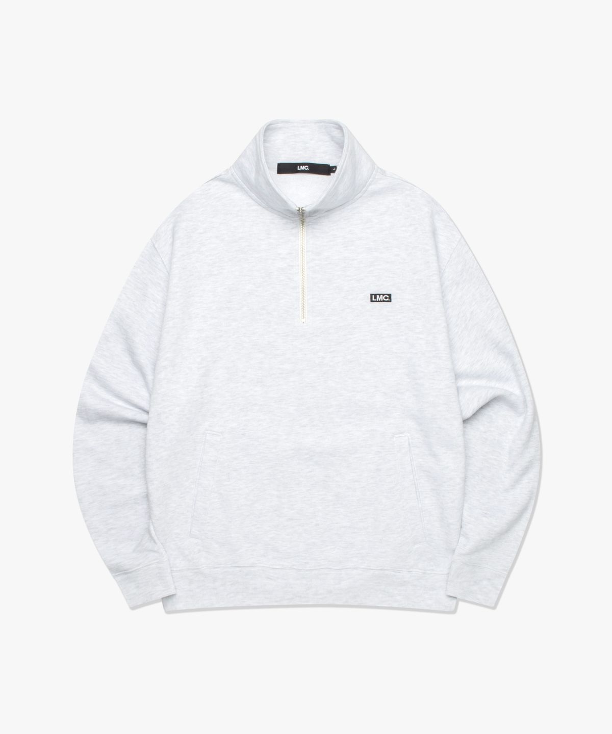 엘엠씨(LMC) BOX QUARTER ZIP SWEATSHIRT light heather gray
