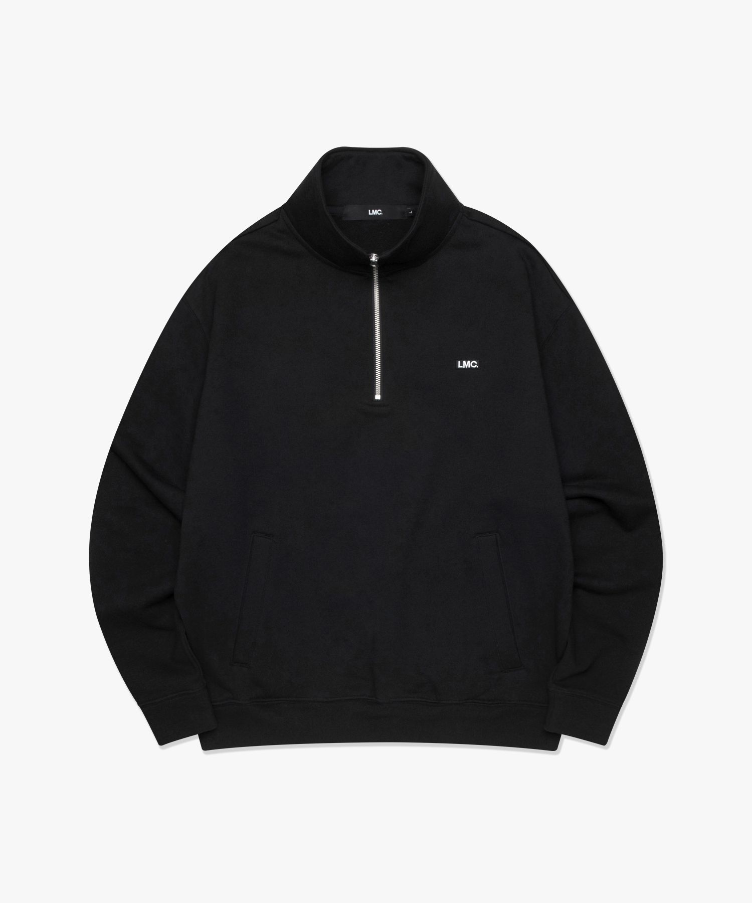 MUSINSA | LMC BOX QUARTER ZIP SWEATSHIRT black