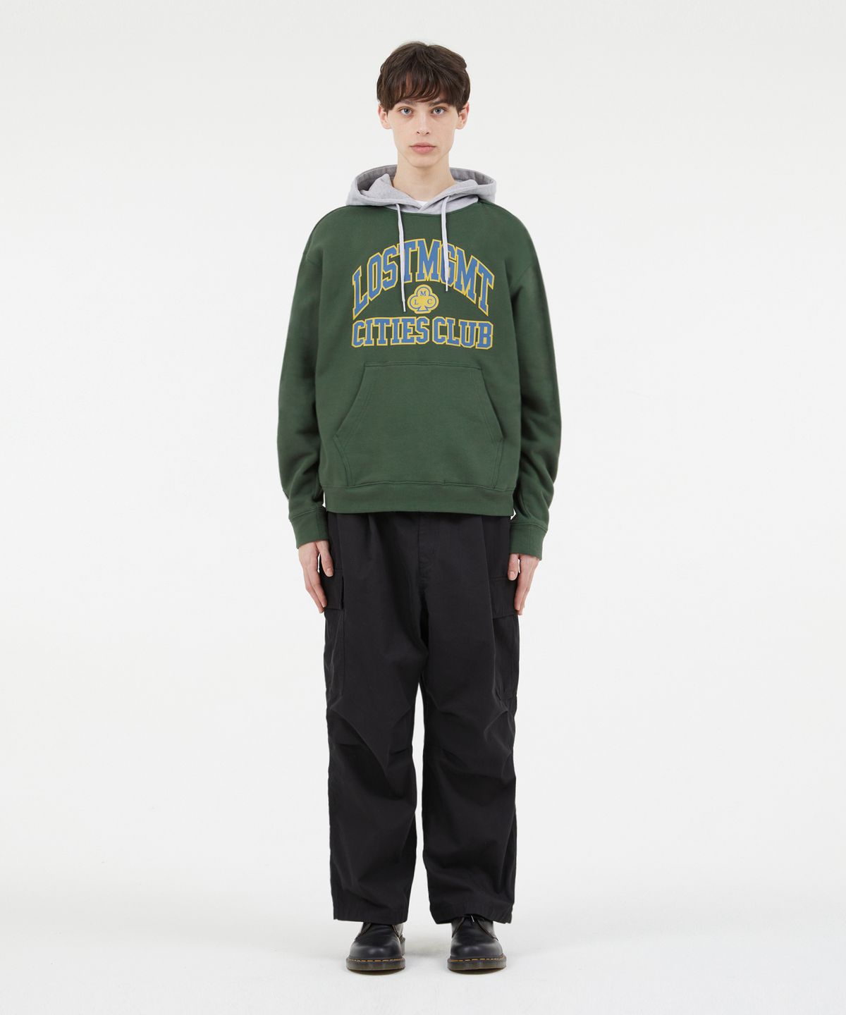엘엠씨(LMC) CLUB ATHLETIC TWO TONE HOODIE dark green