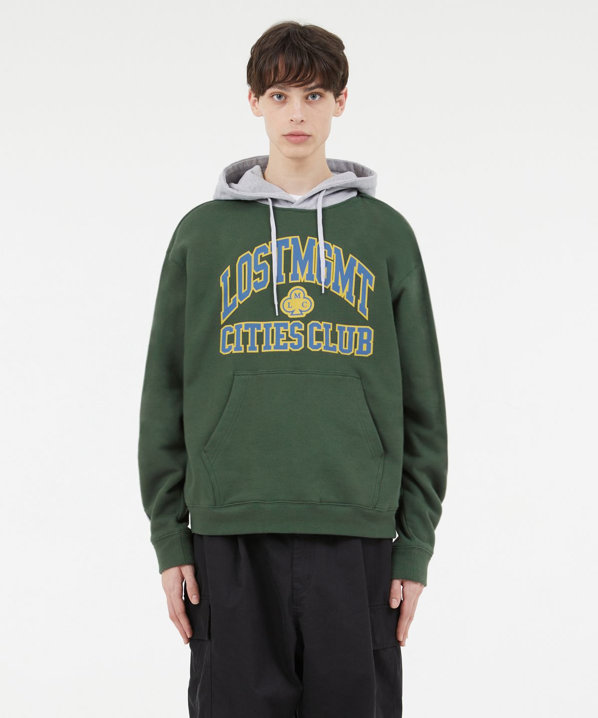 엘엠씨(LMC) CLUB ATHLETIC TWO TONE HOODIE dark green