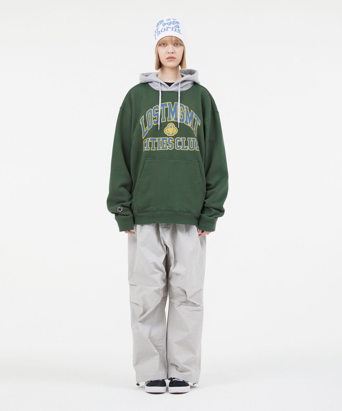 엘엠씨(LMC) CLUB ATHLETIC TWO TONE HOODIE dark green