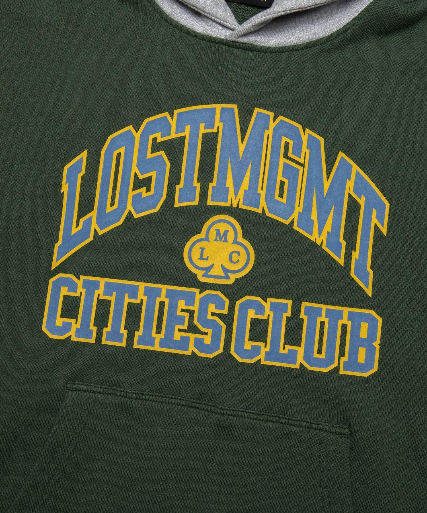 MUSINSA | LMC CLUB ATHLETIC TWO TONE HOODIE dark green
