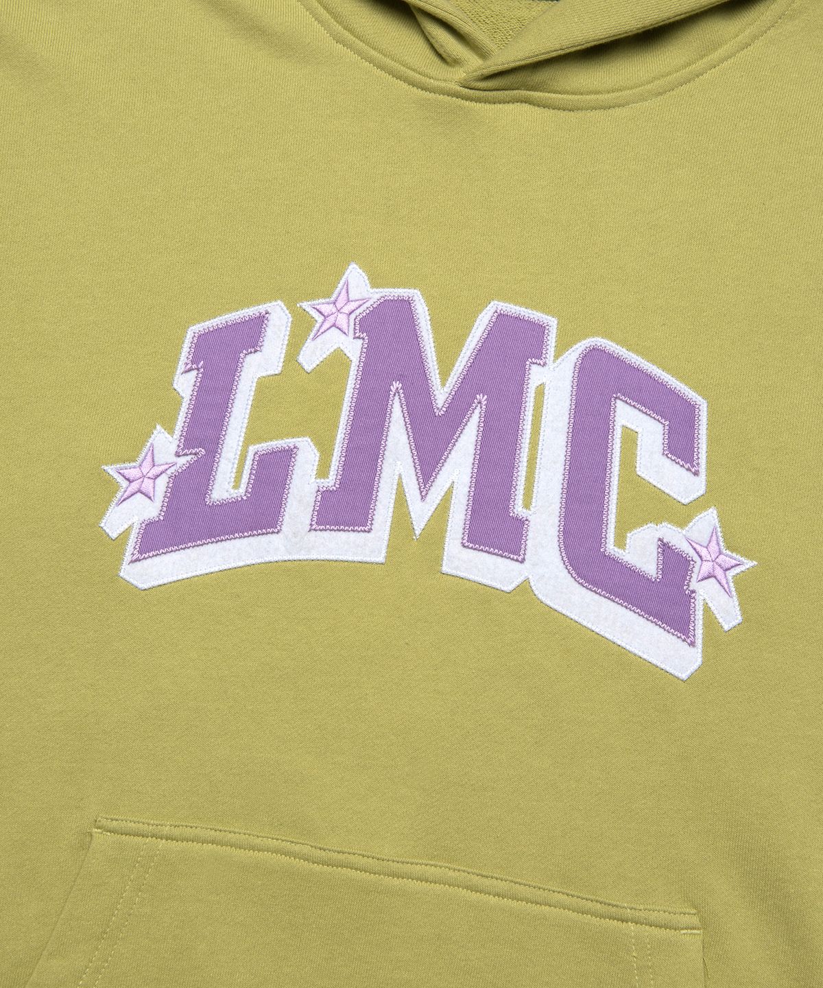 엘엠씨(LMC) STAR ARCH APPLIQUE HOODIE light olive