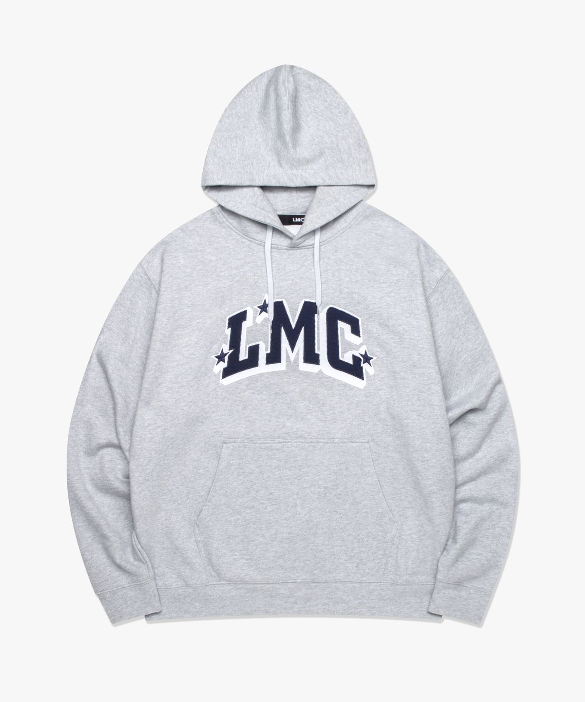 엘엠씨(LMC) STAR ARCH APPLIQUE HOODIE heather gray