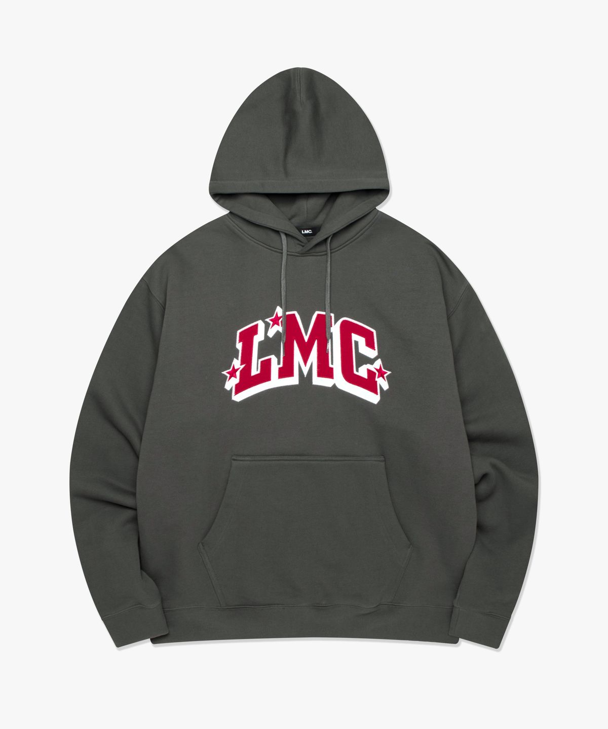 엘엠씨(LMC) STAR ARCH APPLIQUE HOODIE charcoal