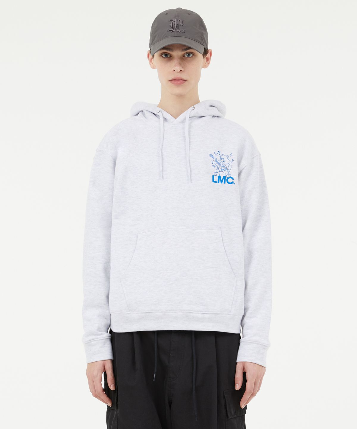엘엠씨(LMC) PUNK BEAR HOODIE light heather gray