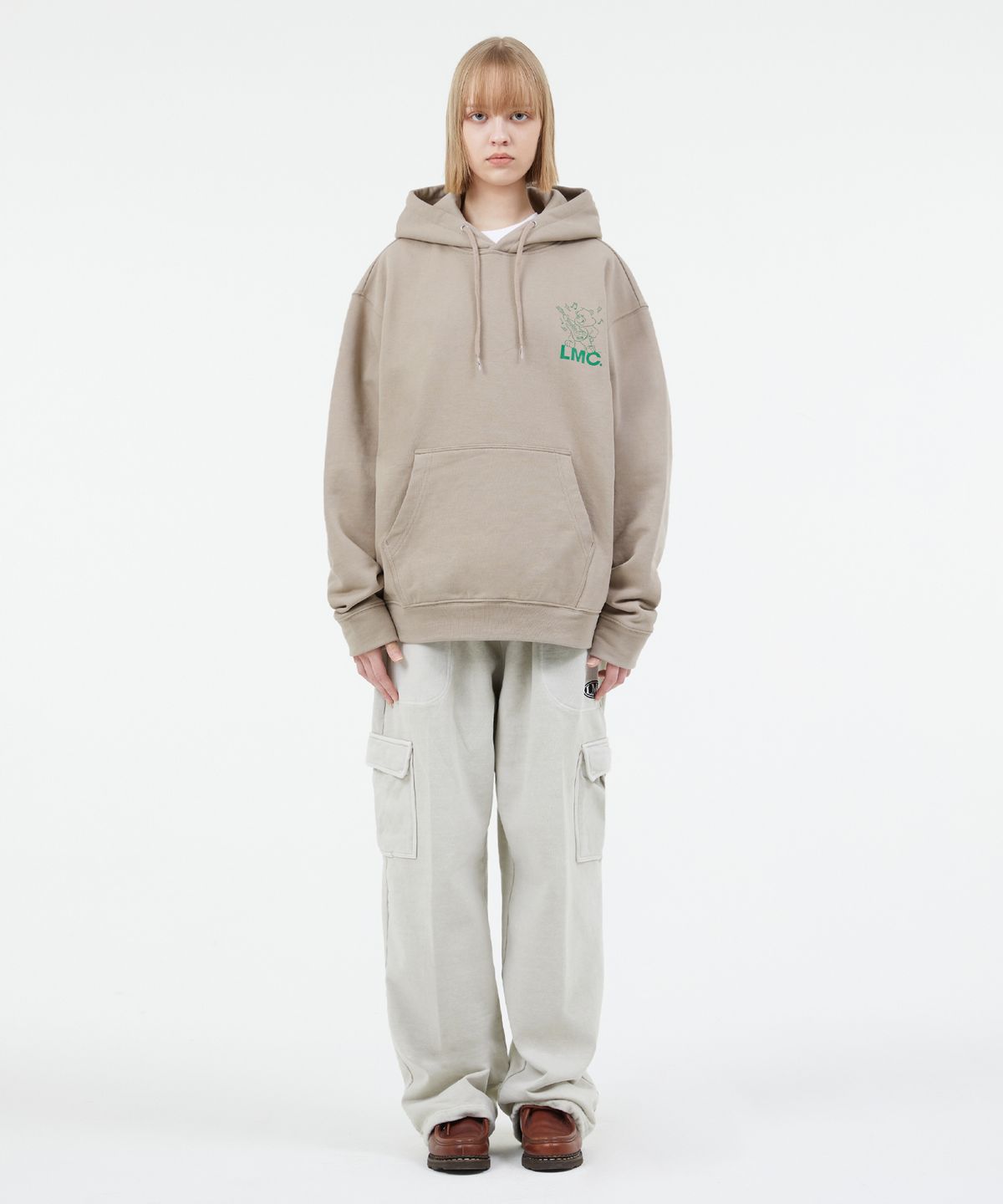 엘엠씨(LMC) PUNK BEAR HOODIE light heather gray