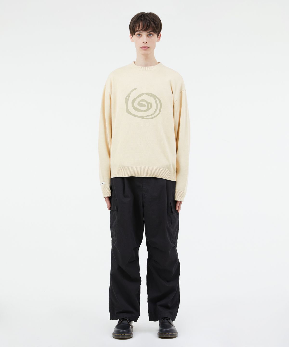엘엠씨(LMC) SPIRAL KNIT SWEATER ivory
