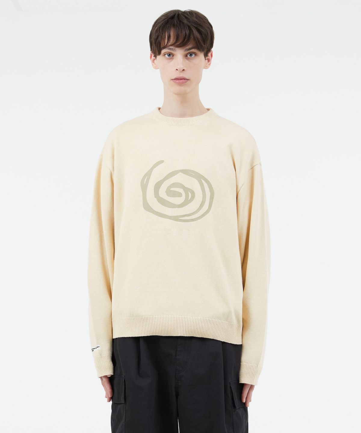 엘엠씨(LMC) SPIRAL KNIT SWEATER ivory
