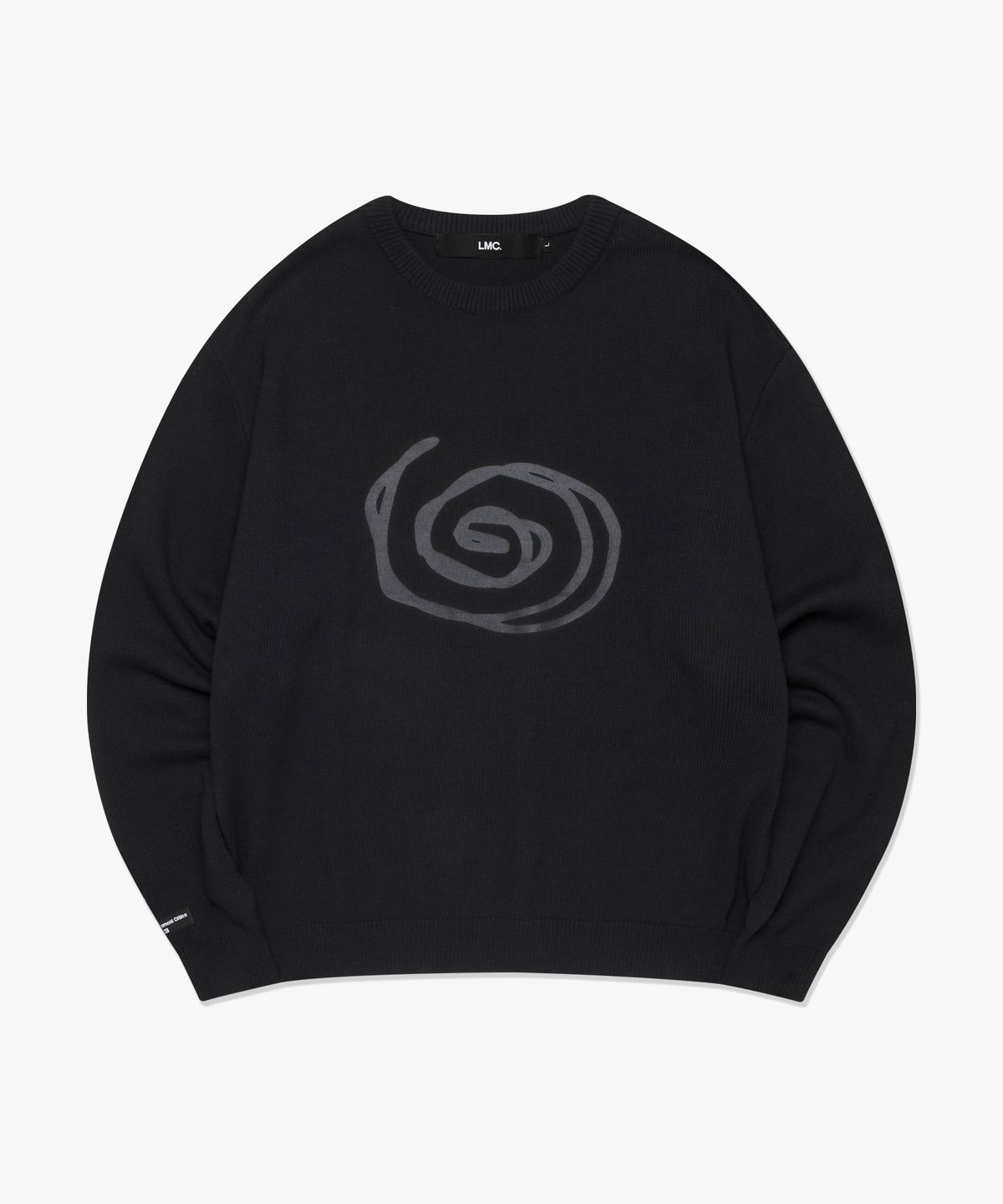 엘엠씨(LMC) SPIRAL KNIT SWEATER black