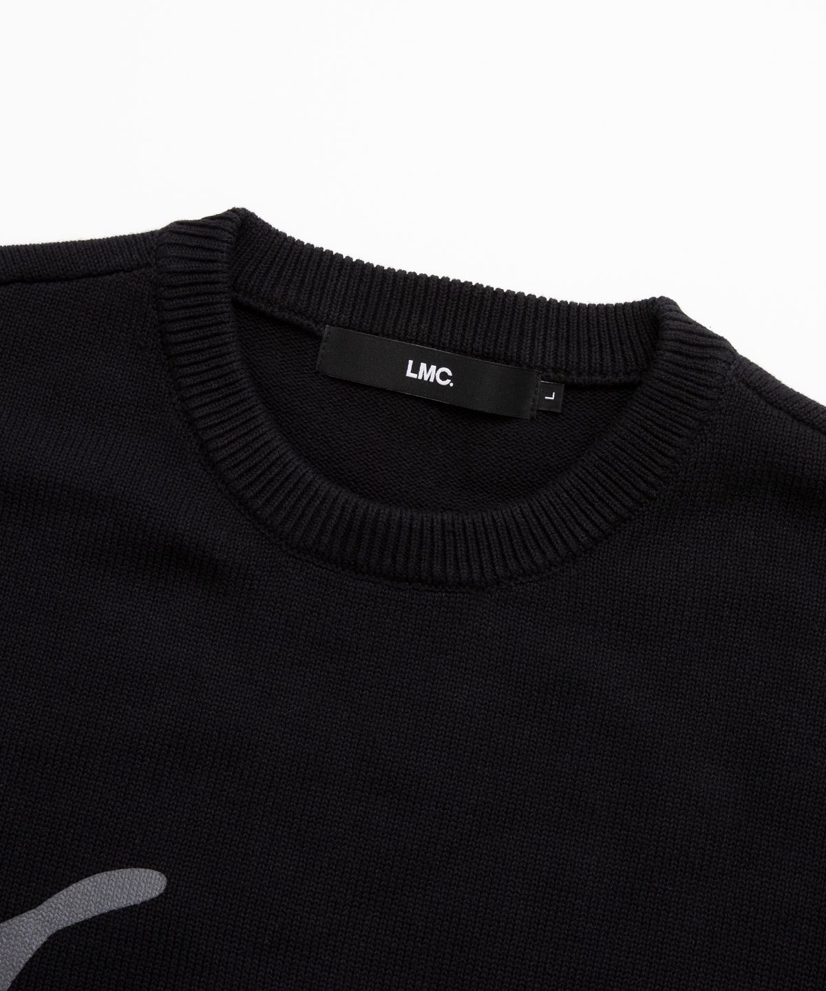 엘엠씨(LMC) SPIRAL KNIT SWEATER black