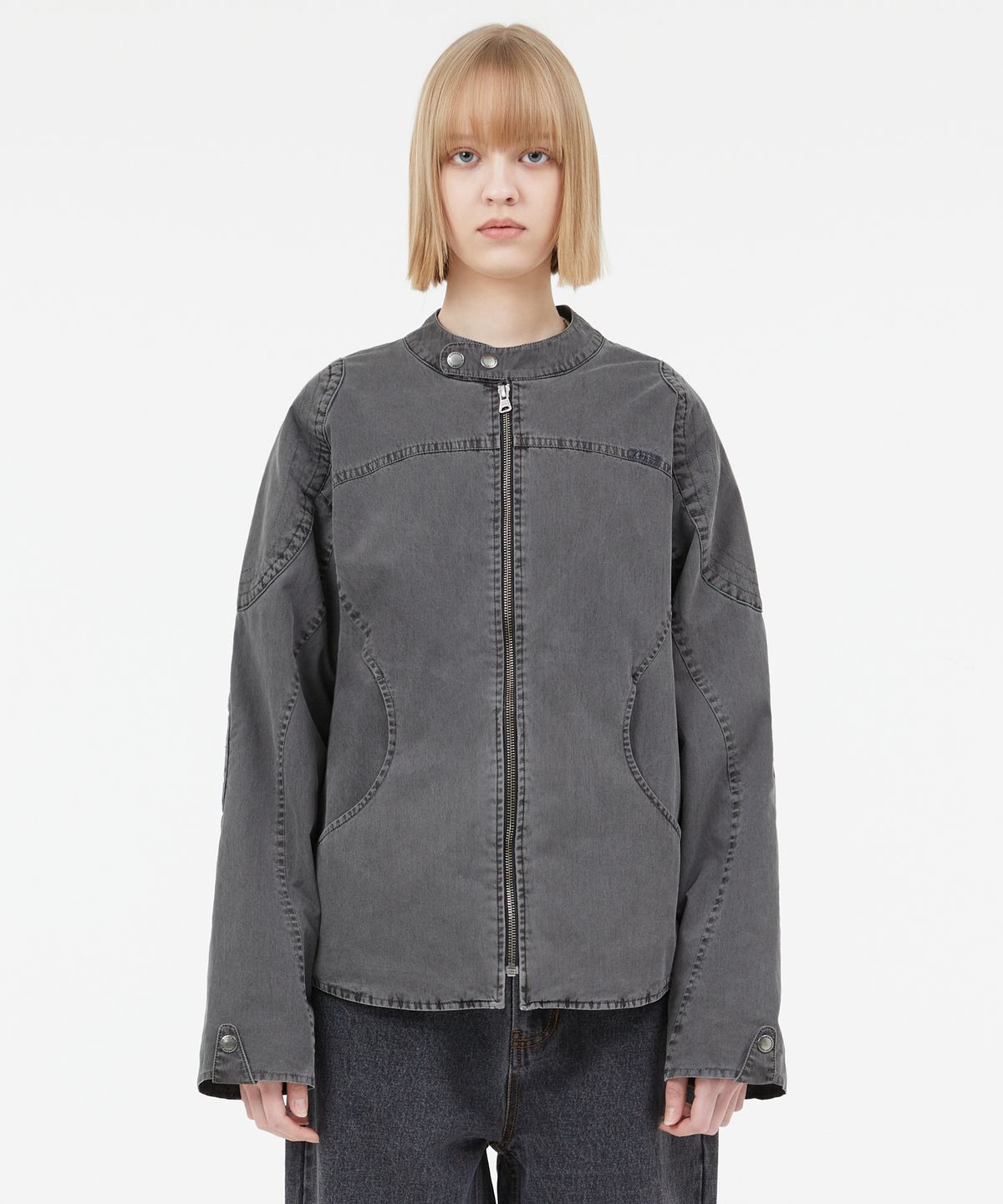 엘엠씨(LMC) OVERDYED AMOR BIKER JACKET black