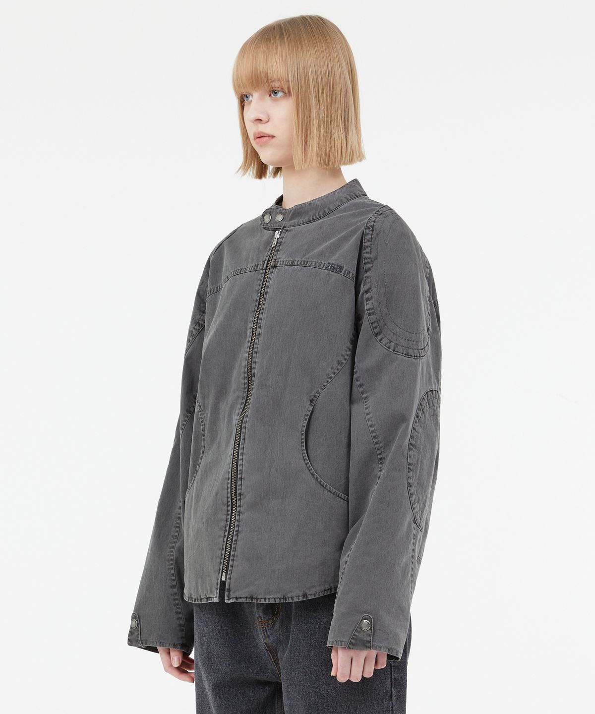 엘엠씨(LMC) OVERDYED AMOR BIKER JACKET black