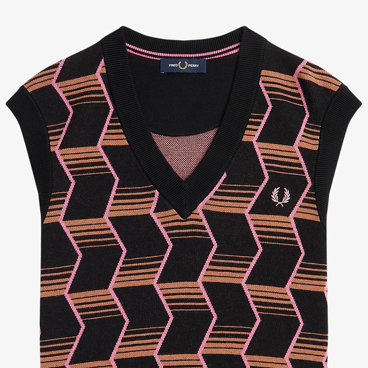 프레드페리(FRED PERRY) [Womens] 자카드 니트 베스트(102) AFPF231K106-102