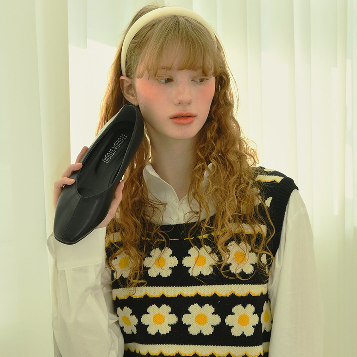 플로리다 스튜디오(FLORIDA STUDIO) FL8032 토레니아 2CM 플랫 미드나잇블랙