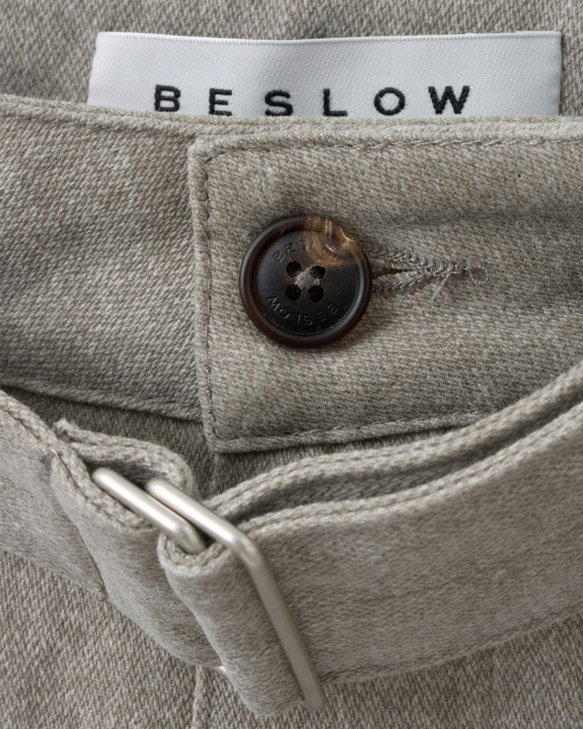 비슬로우(BESLOW) ONE TUCK WASHED BELTED PANTS SAND