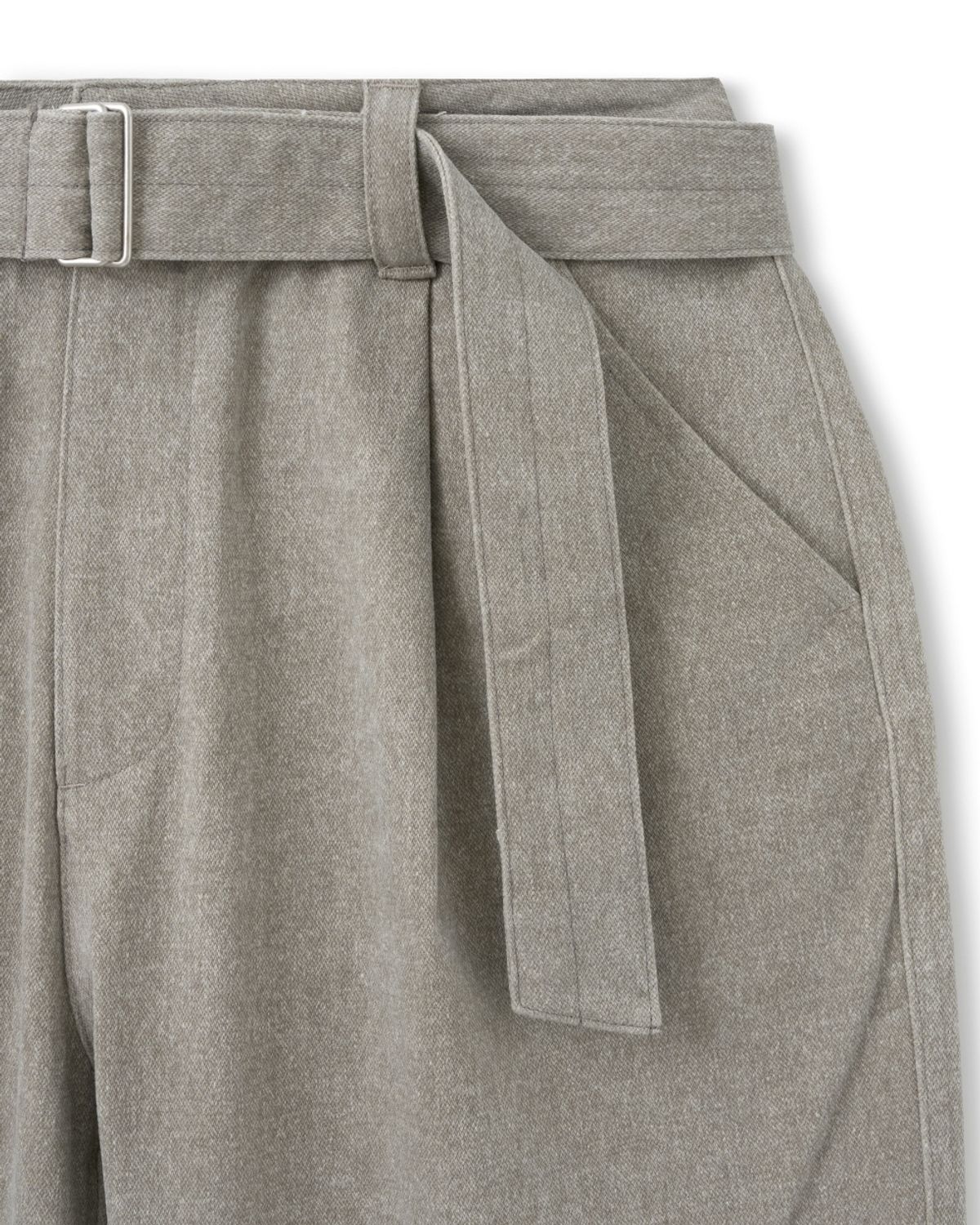 비슬로우(BESLOW) ONE TUCK WASHED BELTED PANTS SAND